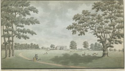 Fisherwick Hall: akvarellmålning, nd [1786] av Unbekannt