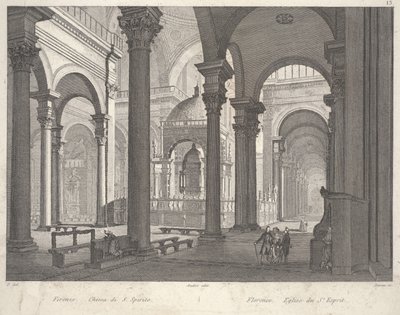 Florens: Den Helige Andes kyrka (Florence. Church of S. Spirito) av Unbekannter Künstler