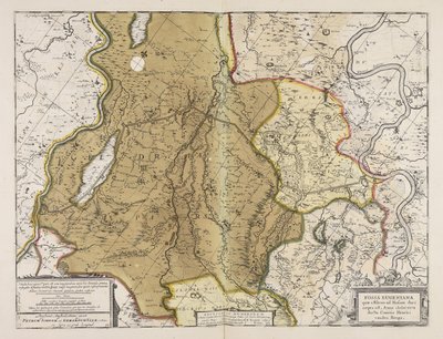 Fossa Eugeniana quae a Rheno ad Mosam duci coepta est anno MDCXXVII ductu comitis Henrici vanden Berge av Unbekannter Künstler