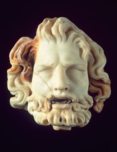Fontänhuvud i form av Oceanus huvud, Pompeji (marmor) av Unbekannt