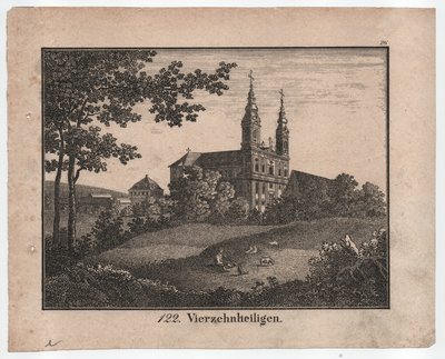 Fjorton helgon (pennlitografi, omkring 1830) av Unbekannter Künstler