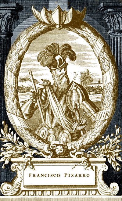 Francisco Pizarro av Unbekannter Künstler