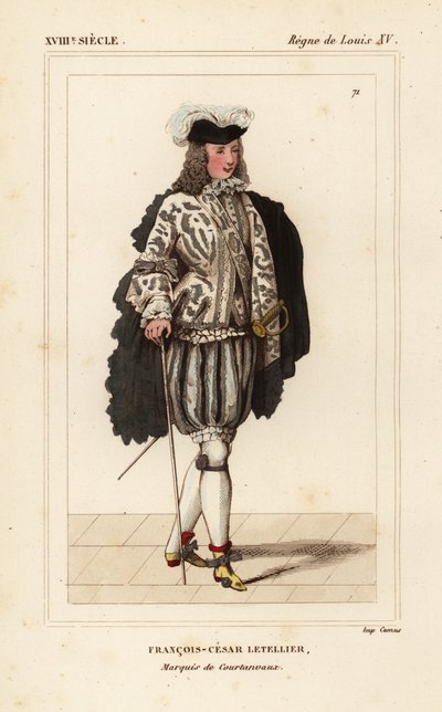 Francois-Cesar Letellier, Marquis de Courtanvaux, vetenskapsman och soldat, medlem av vetenskapsakademin av Unbekannter Künstler