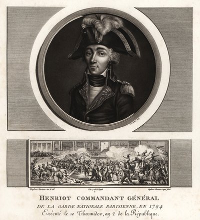 Francois Henriot, jakobinsk ledare, generalkommandant för det parisiska nationalgardet, avrättad 1794 av Unbekannt