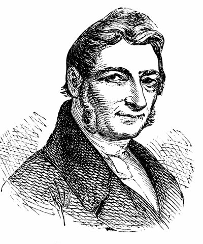 Franz Xaver Gabelsberger (1789-1849) uppfinnare av ett stenografisystem av Unbekannter Künstler