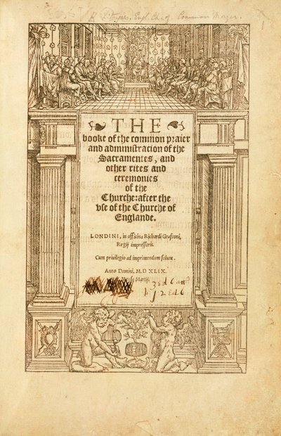 Frontispice av "The Book of Common Prayer" av Unbekannt