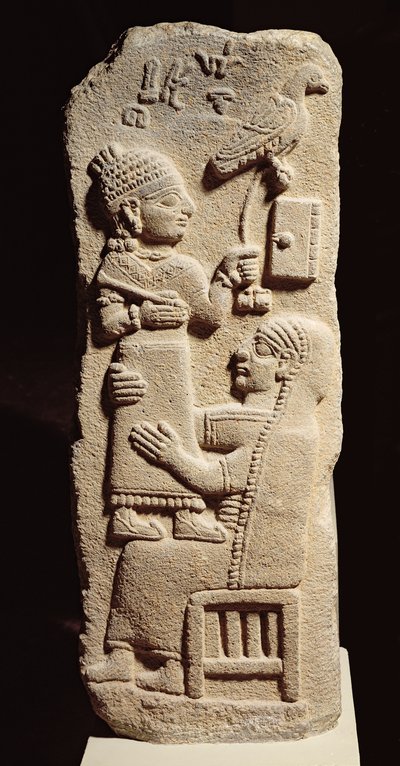 Begravningsstele för skrivaren Tarhunpijas, nyhettitisk period, c.800-700 f.Kr. (basalt) av Unbekannt
