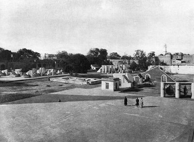 Översikt över Jaipur Observatory, Indien av Unbekannt