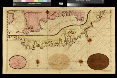 Geografisk karta: representation av Cartagena i Colombia, gjord av den holländske kartografen Gerard van Keulen (1678-1726) 1709-1713. Biblioteca Angelica, Rom av Unbekannter Künstler