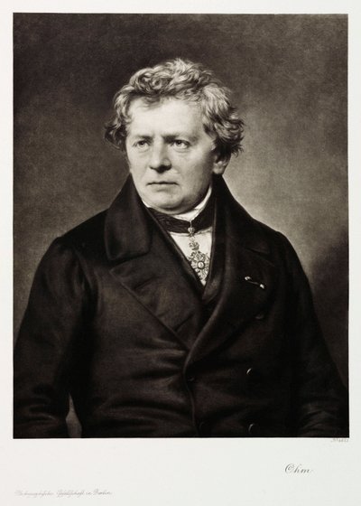 Georg Simon Ohm, tysk fysiker, ca 1840 av Unbekannt
