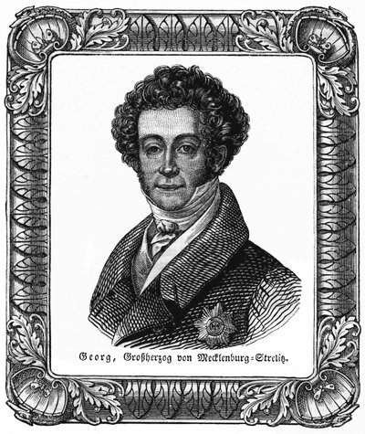 Georges de Mecklembourg Strelitz (1779-1860) - George, storhertig av Mecklenburg-Strelitz, illustration från : " Das Pfennig Magazin " , Nr. 223, 8. juli 1837 av Unbekannter Künstler