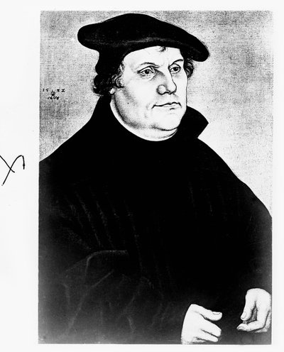 Den tyske reformatorn Martin Luther av Unbekannter Künstler