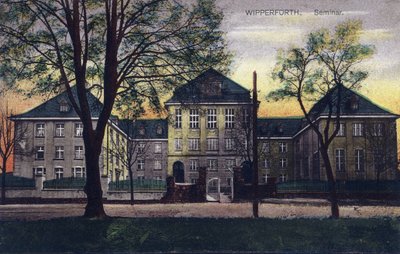Tyskland, Wipperfurth: yttre vy av "Altes Seminar" byggt 1910-1911 - Vykort 1900-talet av Unbekannt