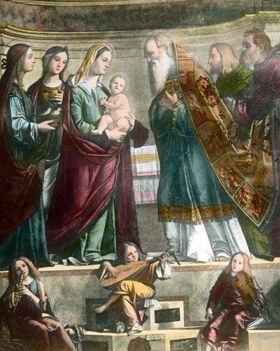 Goethe reser till Venedig, här målningen av den heliga Maria som visar Jesus vid templet av Carpaccio av Unbekannter Künstler
