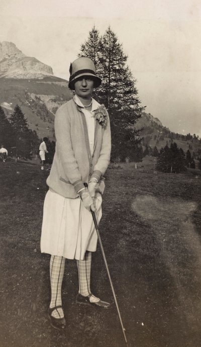 Golfare vid Lake Carezza av Unbekannter Künstler