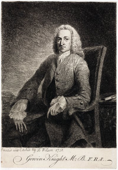 Gowin Knight, vetenskapsman, ca 1751 av Unbekannt