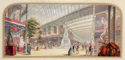Stora utställningen 1851 "Inredningen av den stora utställningen" av Unbekannt