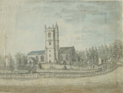 Handsworth Church: akvarellmålning, 1769 av Unbekannt