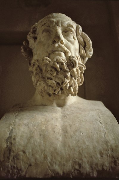 Head of Homer (marmor) av Unbekannt