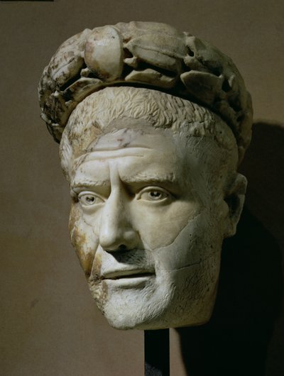 Chef för Filip den arab, romerska kejsaren (244-249) (marmor) av Unbekannt