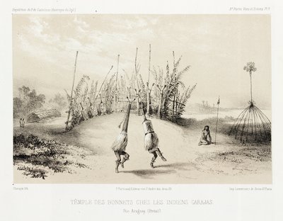 Huvudbonadstempel för Carajas-indianerna, Brasilien, ca 1843-1847 av Unbekannt