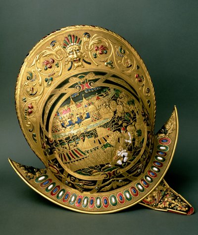 Karl IX:s hjälm (1550-74) 1500-talet (guld och emalj) av Unbekannt