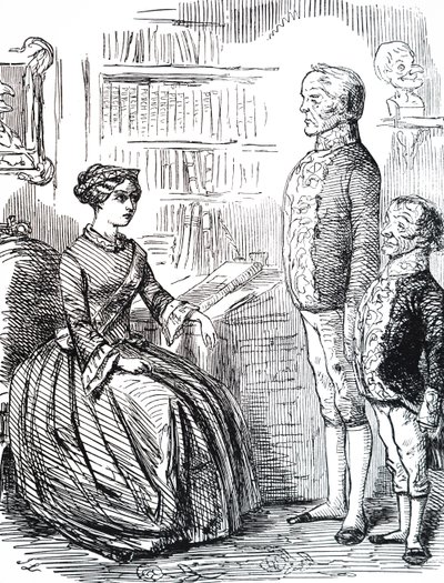 Henry John Temple, 3rd Viscount Palmerston överlämnar sin avskedsansökan till drottning Victoria. av Unbekannter Künstler