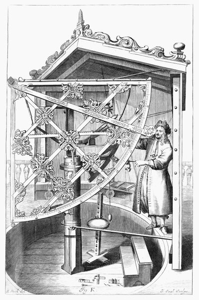 Hevelius kvadrant, ca 1659 av Unbekannt