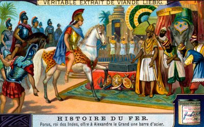 Järnets historia: Kung Porus och Alexander den store av Unbekannter Künstler