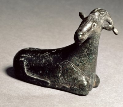 Ihålig gjuten getfigur, östgrekisk, arkaisk period, c.550 f.Kr. (blyfylld brons) av Unbekannt