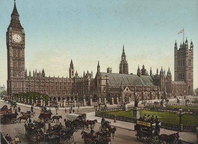 Houses of Parliament, London, ca 1890-1900 (fotokromkaniskt tryck) av Unbekannt