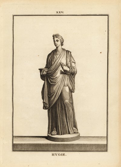 Hygieia, grekisk och romersk gudinna för hälsa och renlighet, dotter till medicinens gud Asclepius av Unbekannt