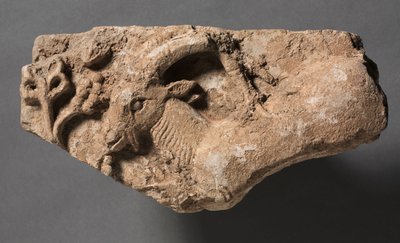 Ibex Eating, c.400-600 av Unbekannt