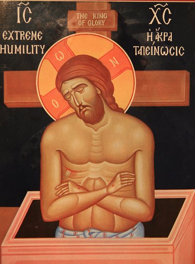 Ikon i Saint Dimitrios ortodoxa kyrka: lidande Kristus Thessalonique Grekland av Unbekannt
