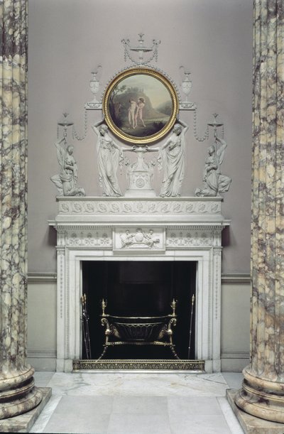 Interiör av Marble Hall, Kedleston Hall, Derbyshire (foto) av Unbekannt