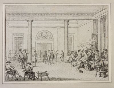 Börsens inre, ca 1790 (etsning) av Unbekannt