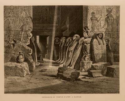 Inre vy av Apet-templet i Karnak, Egypten Illustration från Atlas of Egypt av Unbekannt