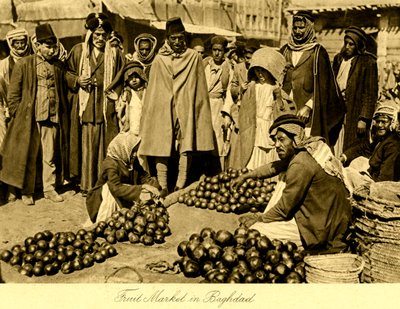 Irak - Fruktmarknad i Bagdad av Unbekannter Künstler