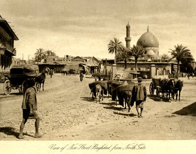 Irak - Vy över New Street Bagdad från norra porten av Unbekannter Künstler