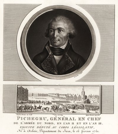 Jean Charles Pichegru, revolutionär general och chef för nordens armé, gick senare med i rojalisterna, dog i fängelse av Unbekannt