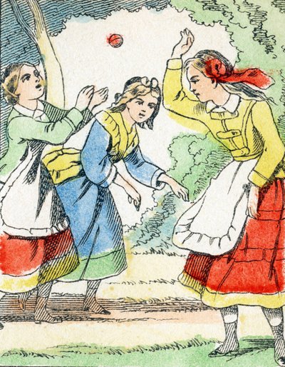 Spel: La pelota - Child Entertainment Alphabet c.1890 (litografi) av Unbekannt