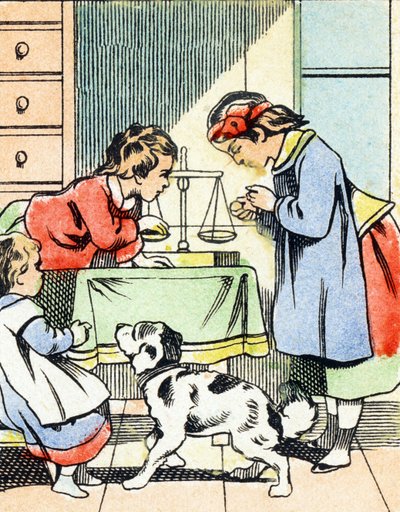 Spel: Den lilla köpmannen - Alfabetet - Barnunderhållning - Epinala bilder, populära serier, cirka 1890 av Unbekannt