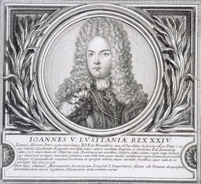 Johannes V av Portugal (litho) av Unbekannt