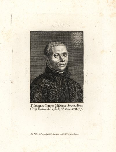 John Yonge, Ioannes Yongus, irländsk jesuitpater, död 1664, 75 år gammal. Kopparstick från William Richard