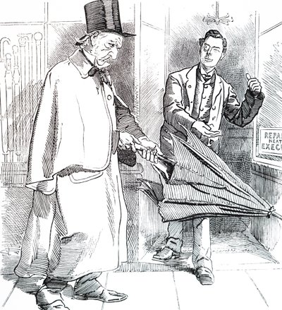 Joseph Chamberlain och William Ewart Gladstone. av Unbekannt
