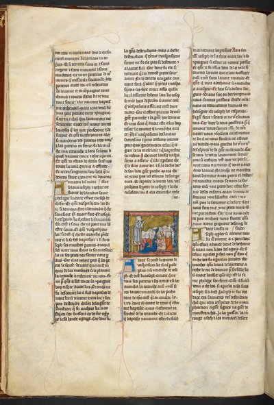 Josef av Arimatea predikar för sina anhängare från berättelsen om den heliga graal, c 1315-1 av Unbekannter Künstler