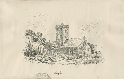Leigh Church: litografi och [?1800-talet] av Unbekannt