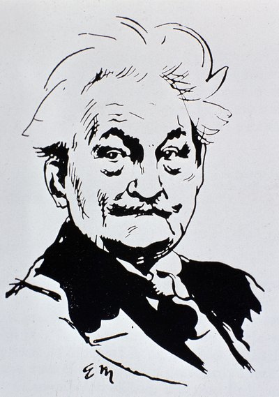 Leoš Janáček (bläck på papper) av Unbekannt