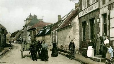 Les Comptoirs Français, en livsmedelsfilial, i Remy, ca. 1900 och 1914 av Benjamin Baud