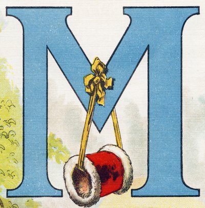 Bokstaven M: ärmen. Gravyr i "ABC L